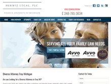 Tablet Screenshot of divorceattorneysofmichigan.com